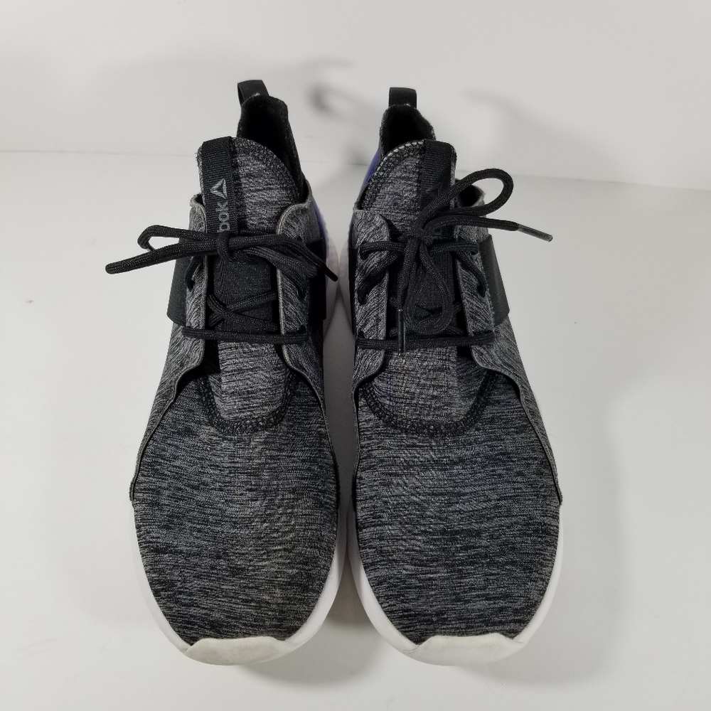 Reebok Sneakers Womens 10 Gray Blue Running Athletic Shoes CN3213 Lace Up.